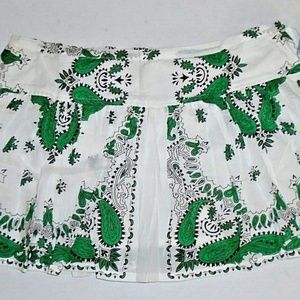 Paisley Print Lined Summer Fun Mini Skirt